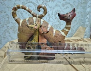 Figuras Familia Gatitos Cerámica