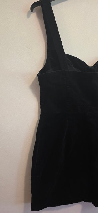 Vestido Negro Terciopelo Cremallera Talla 44