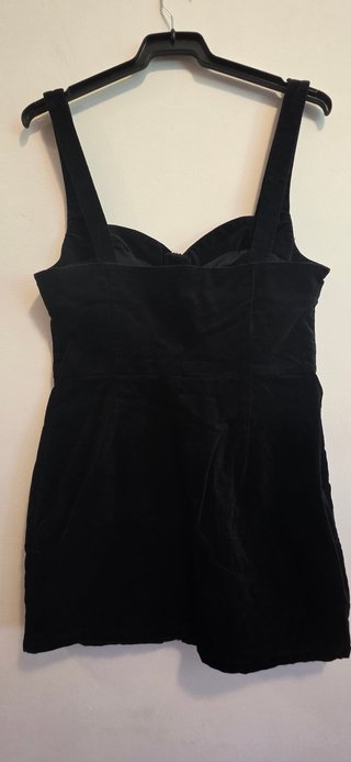 Vestido Negro Terciopelo Cremallera Talla 44