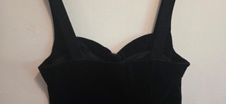 Vestido Negro Terciopelo Cremallera Talla 44