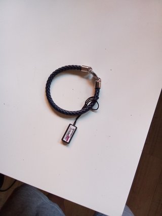 Pulsera Viceroy trenzada cuero y plata