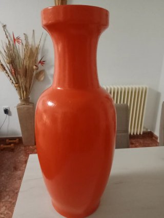 Jarrón Grande ,Naranja fuerte