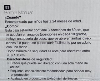 Barrera Seguridad Modular Niños