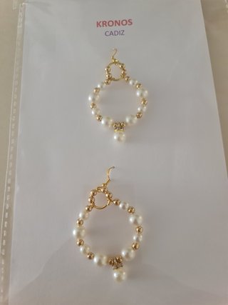 Collar y pendientes KRONOS perlas y oro