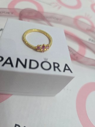 Anillo Pandora Corona Rosa Oro