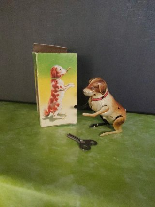 Perro de hojalata Paya juguetes con caja, ref 674
