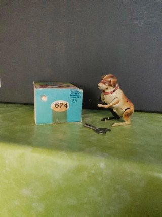 Perro de hojalata Paya juguetes con caja, ref 674