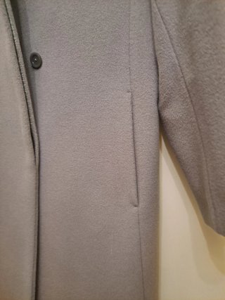 Abrigo pura lana virgen gris