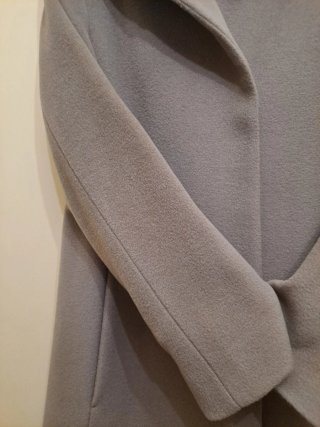 Abrigo pura lana virgen gris