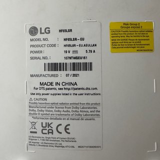 Proyector LG HF65LSR Tiro Corto
