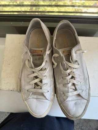 Converse All Star 100% Piel Blanco T. 41.5 (19)