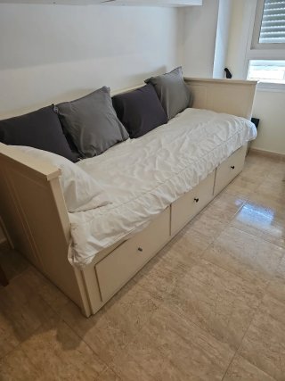 Cama Diván Ikea Blanca con Cajones