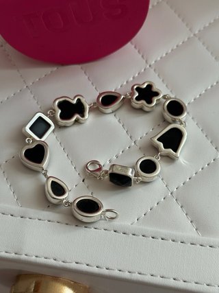Pulsera Tous plata y onix
