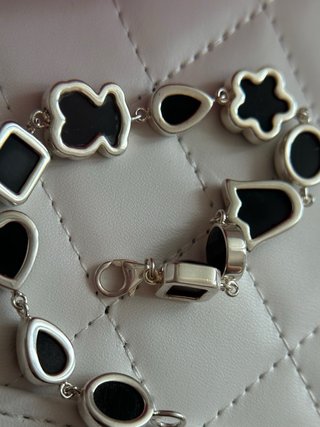 Pulsera Tous plata y onix
