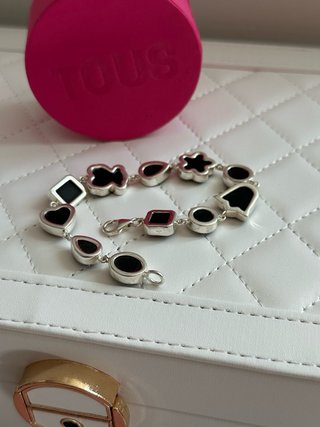 Pulsera Tous plata y onix