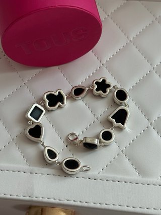 Pulsera Tous plata y onix