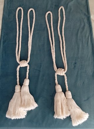 (NUEVAS) Abrazaderas/Alzapaños Macramé Algodón