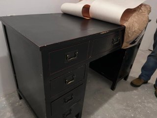 Mesa escritorio buró madera negra