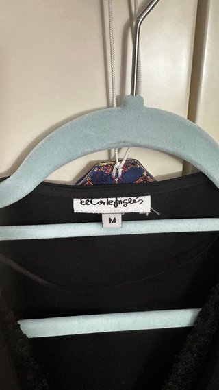 Blusa sin mangas negra M Corte Inglés