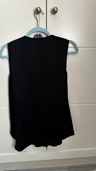 Blusa sin mangas negra M Corte Inglés