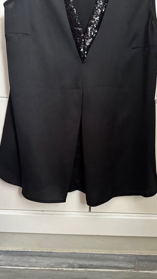 Blusa sin mangas negra M Corte Inglés