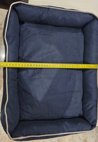 Cama para perro azul