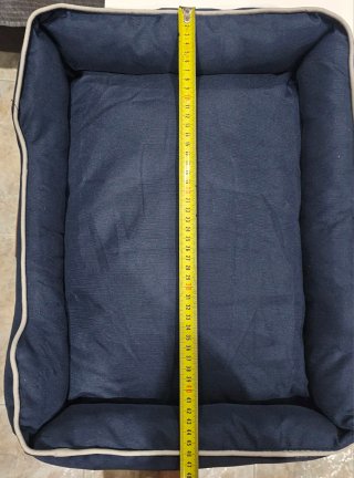 Cama para perro azul
