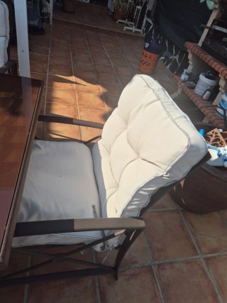 Mesa de patio con 6 sillones