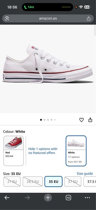 Converse All Star Blancas Tela T.41 (19)