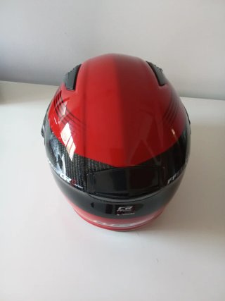 Casco Moto Integral LS2 FF385 Carbono Rojo
