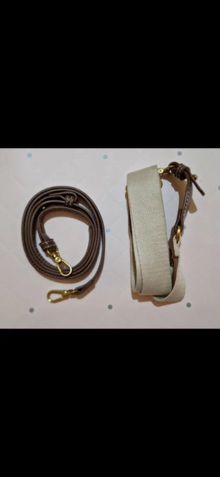 Bolso mini bowling lona beige y marrón