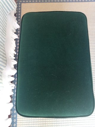 Puf/Banco terciopelo verde