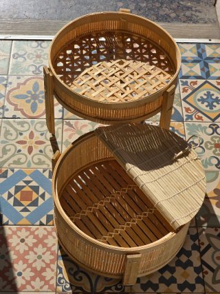 Cesta Bambú Modular para Comida/Verdura