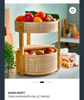 Cesta Bambú Modular para Comida/Verdura