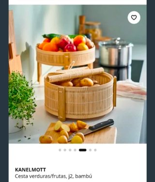 Cesta Bambú Modular para Comida/Verdura