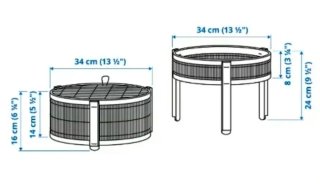Cesta Bambú Modular para Comida/Verdura