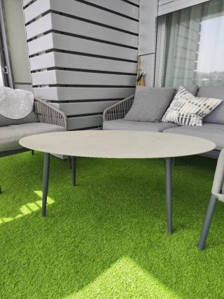 Mesa ovalada de jardín/terraza
