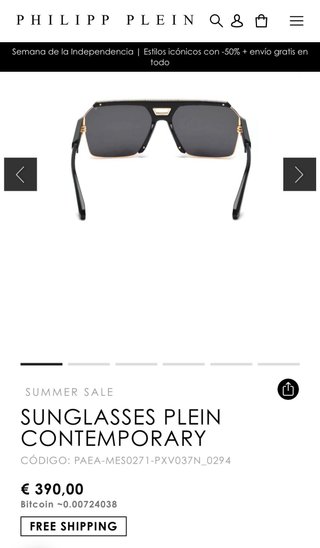 Gafas Philipp Plein Negras y Doradas  “ORIGINALES”