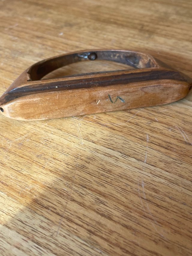 Lanzadera antigua telar madera 11 cm