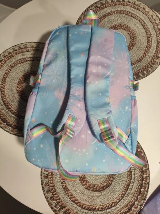 Mochila infantil con hada y pompom