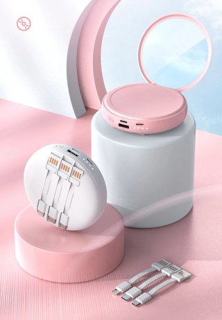 Espejo Portátil LED PowerBank Calentador