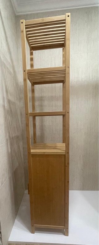Estantería Bambú Baño con Puerta
