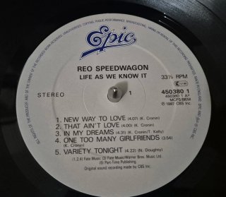 REO Speedwagon Life As We Know It LP UK