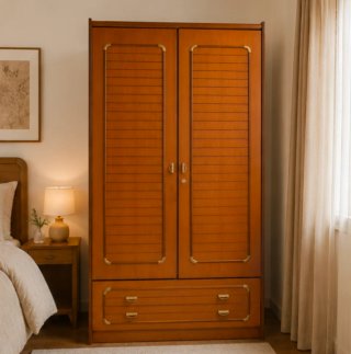 Armario de madera con cajones