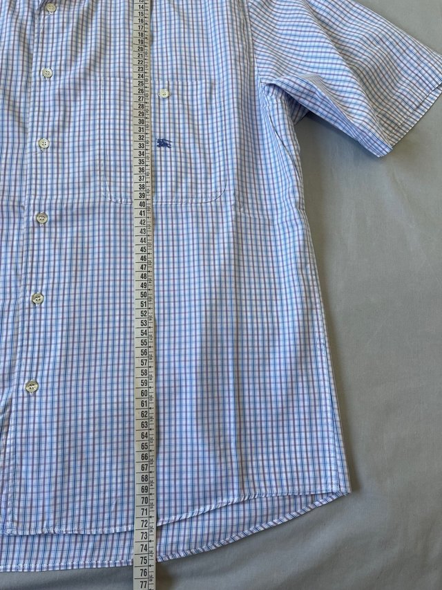 Camisa Burberry Cuadros Azul y Blanco