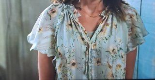 Blusa H&M floral verde talla M