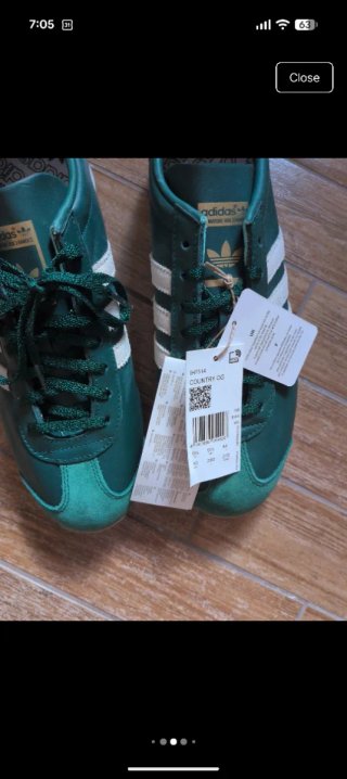 Adidas Country OG Men's Green Leather Trainers 44