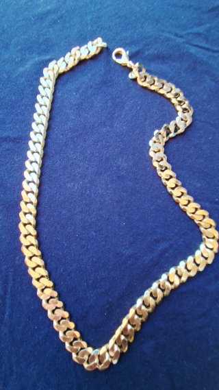 Collar Cadena Gourmette 18k Oro Dublé 13mm