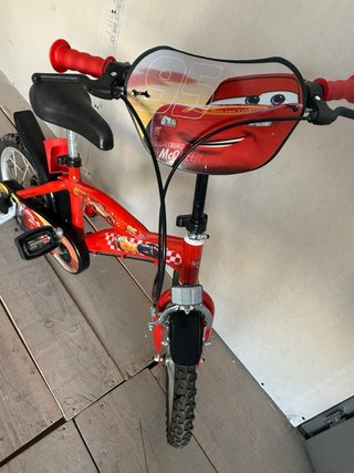 Bicicleta niño Cars rayo mcqueen con ruedines 12”