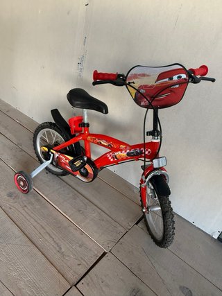 Bicicleta niño Cars rayo mcqueen con ruedines 12”